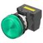 M22N Indicator, Plastic flat, Green, Green, 220/230/240 V AC, push-in thumbnail 1