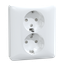 Exxact double socket-outlet earthed screwless white thumbnail 3