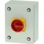 Main switch, P1, 40 A, surface mounting, 3 pole, 1 N/O, 1 N/C, Emergency switching off function, With red rotary handle and yellow locking ring, Locka thumbnail 3