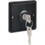 Splashproof key switch 10 A with screw terminals, black thumbnail 2