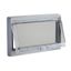 Plastic window with hinged transparent cover, L78xW180mm. thumbnail 2