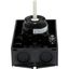 On-Off switch, T0, 20 A, surface mounting, 2 contact unit(s), 3 pole, with black thumb grip and front plate thumbnail 45