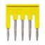 Short bar for terminal blocks 1 mmÂ² push-in plus, 5 poles, yellow colo XW5T0153M thumbnail 3