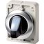 Illuminated selector switch actuator, RMQ-Titan, with thumb-grip, maintained, 2 positions, White, Front ring stainless steel thumbnail 3