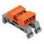 Double pin header DIN-35 rail mounting 3-pole orange thumbnail 1