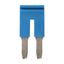 Short bar for terminal blocks 4 mm² push-in plus models, 2 poles, blue thumbnail 2