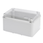 JUNCTION BOX WITH HIGH CAPACITY BOTTOM AND TRANSPARENT PLAIN SCREWED LID - IP56 - INTERNAL DIMENSIONS 300X220X170 - SMOOTH WALLS - GREY RAL 7035 thumbnail 1