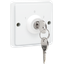 Splashproof key switch 10 A with screw terminals, white thumbnail 1