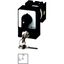 Changeoverswitches, T0, 20 A, flush mounting, 4 pole, with black thumb grip and front plate, Cylinder lock SVA thumbnail 5