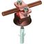 Conductor holder StSt/galCu f. Rd 8-10mm with plastic base and fixing  thumbnail 1