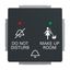2059 UC-885 Bell push-switch DND / MUR insert for Switch/push button Single push button with LED 3gang black matt - 63x63 thumbnail 5