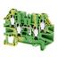 Multi conductor ground DIN rail terminal block with 4 screw connection thumbnail 2