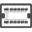 Distribution box Single-phase current (230 V) 1 input black thumbnail 1