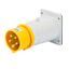 STRAIGHT FLUSH MOUNTING INLET - IP44 - 3P+N+E 32A 100-130V 50/60HZ - YELLOW - 4H - SCREW WIRING thumbnail 2