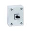 On-Off switch, P1, 32 A, 3 pole + N, surface mounting, with black thumb grip and front plate, in steel enclosure thumbnail 4