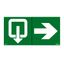 Label - for emergency lighting luminaires - exit door on right - 100 x 200 mm thumbnail 2