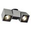 ALTRA DICE SPOT 2 ceiling lamp, GU10 2x50W, silvergrey/black thumbnail 1
