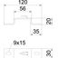 DBLG 20 050 FS Stand-off bracket for mesh cable tray B50mm thumbnail 2