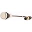 Pushbutton, Flat, momentary, 1 N/O, Cable (black) with M12A plug, 4 pole, 0.2 m, White, Blank, Bezel: titanium thumbnail 3