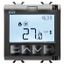 THERMOSTAT WITH HUMIDITY MANAGEMENT - KNX - 2 MODULES - BLACK - CHORUS thumbnail 2