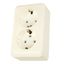 PRIMA - double socket-outlet with side earth - 16A, beige thumbnail 4
