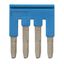 Short bar for terminal blocks 2.5 mm² push-in plus models, 4 poles, bl thumbnail 2