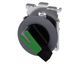 Selector switch, illuminable, 30 mm, round, Metal, matte, green, selector switch, long, front ring for flush installation, 2 switch positions O-I,  3SU1062-2EF40-0AA0-Z Y15 thumbnail 2