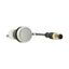 Illuminated pushbutton actuator, Flat, momentary, 1 N/O, Cable (black) with M12A plug, 4 pole, 1 m, LED white, White, Blank, 24 V AC/DC, Bezel: titani thumbnail 10