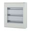 Complete surface-mounted flat distribution board with window, white, 24 SU per row, 3 rows, type P thumbnail 1