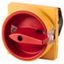 Control circuit switches, TM, 10 A, flush mounting, Contacts: 2, Emergency switching off function, With red rotary handle and yellow locking ring, Loc thumbnail 1