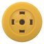 Mushroom actuator, RMQ-Titan, Mushroom, momentary, Mushroom yellow, Without button plate, Bezel: black thumbnail 8