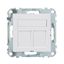 Exxact data socket - RJ45 Cat6a STP - with fixing frame & centre plate - flat thumbnail 3