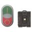Double actuator pushbutton, RMQ-Titan, Actuators and indicator lights non-flush, momentary, 1 NC, 1 N/O, White lens, LED element, 85 - 264 V AC, green thumbnail 9