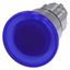 Illuminated mushroom pushbutton, 22 mm, round, metal, shiny, blue, 40 mm,  3SU1051-1BA50-0AA0-Z Y12 thumbnail 1