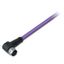 CANopen/DeviceNet cable M12A socket angled 5-pole violet thumbnail 3