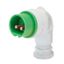 90° PLUG - IP44 - 3P 16A 20-25V and 40-50V 100-200HZ - GREEN - 4H - SCREW WIRING thumbnail 2