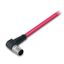 sercos cable M12D plug angled 4-pole red thumbnail 3