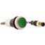 Pushbutton, Flat, momentary, 1 N/O, Cable (black) with M12A plug, 4 pole, 0.2 m, green, Blank, Bezel: titanium thumbnail 4