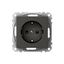 Exxact single socket-outlet earthed screw anthracite thumbnail 4