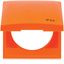 Frame with hinged cover and imprint "IP44", Integro Flow, orange gloss thumbnail 1