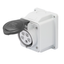 10° ANGLED SURFACE-MOUNTING SOCKET-OUTLET - IP44 - 3P+E 32A 480-500V 50/60HZ - BLACK - 7H - SCREW WIRING thumbnail 1