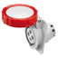 10° ANGLED FLUSH-MOUNTING SOCKET-OUTLET HP - IP66/IP67 - 3P+E 16A 380V/440V 50HZ/60HZ - RED - 3H - SCREW WIRING thumbnail 1