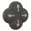 Position pushbutton, RMQ-Titan, Actuators non-flush, momentary, 4-fold, opposing pushbuttons mechanically interlocked, Bezel: black, arrow up thumbnail 6