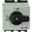 On-Off switch, P1, 40 A, service distribution board mounting, 3 pole, with black thumb grip and front plate thumbnail 1