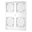 QMC16/63 - FLANGED PANEL - 4 FLUSH MOUNTING FLANGES 16/32A - WHITE thumbnail 1