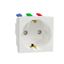Socket-outlet, New Unica, mechanism, 2P + E, 16A, Schuko, with shutter, screwless terminals, glossy, untreated, white thumbnail 1