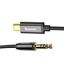 Cable / Adapter USB C plug - 3.5mm audio plug 1.2m black BASEUS thumbnail 2
