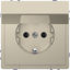 SCHUKO socket-outlet with hng.lid, shutter, screwl. term., sahara, System Design thumbnail 4