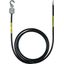Earthing cable 10mm² / L 2.0m black w. 1 cable lug (B)M8/M10, 1 pin ca thumbnail 1