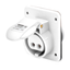10° ANGLED FLUSH-MOUNTING SOCKET-OUTLET - IP44 - 2P 32A 20-25V and 40-50V d.c. - WHITE - 10H - SCREW WIRING thumbnail 1